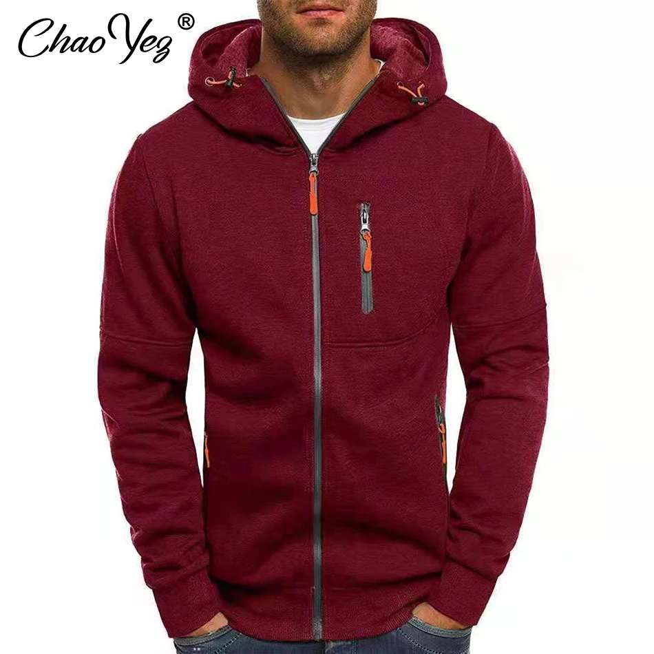 

Spring Autumn Men Zipper Sports Hoodies Men Fashion Cool 2024 Zipper Thin Jacket Coat Casual Sportwear Size XXXL Male Clothing