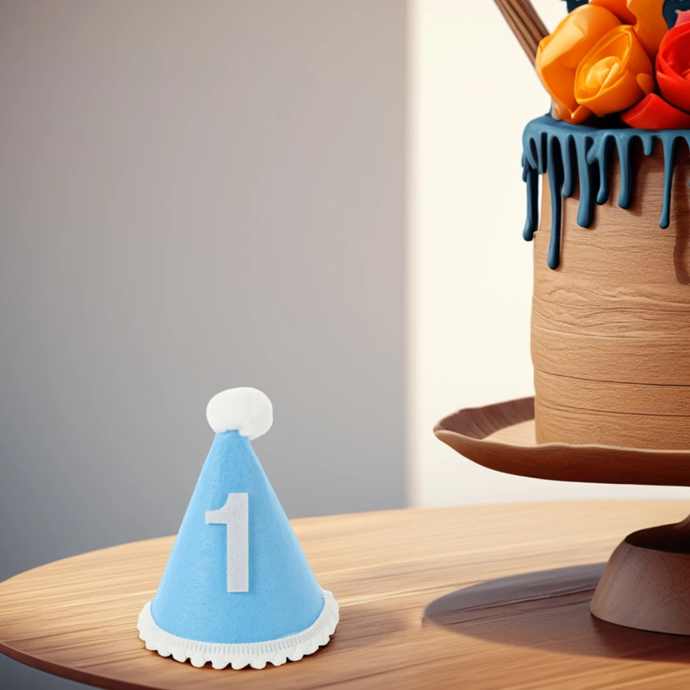 

Baby Birthday Hat Decorations Hats Boy Numbers Caps Kids Party Crown for Babies