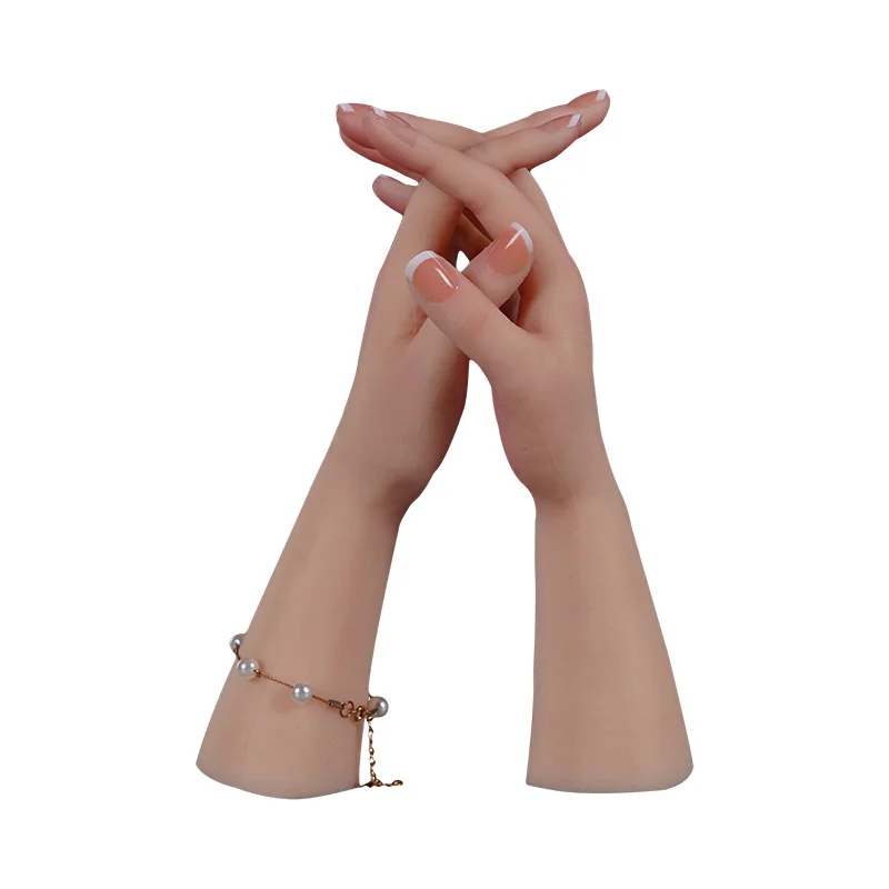 

Simulated female silicone hand fake model hand care training mannequin watch jewelry display film short video props