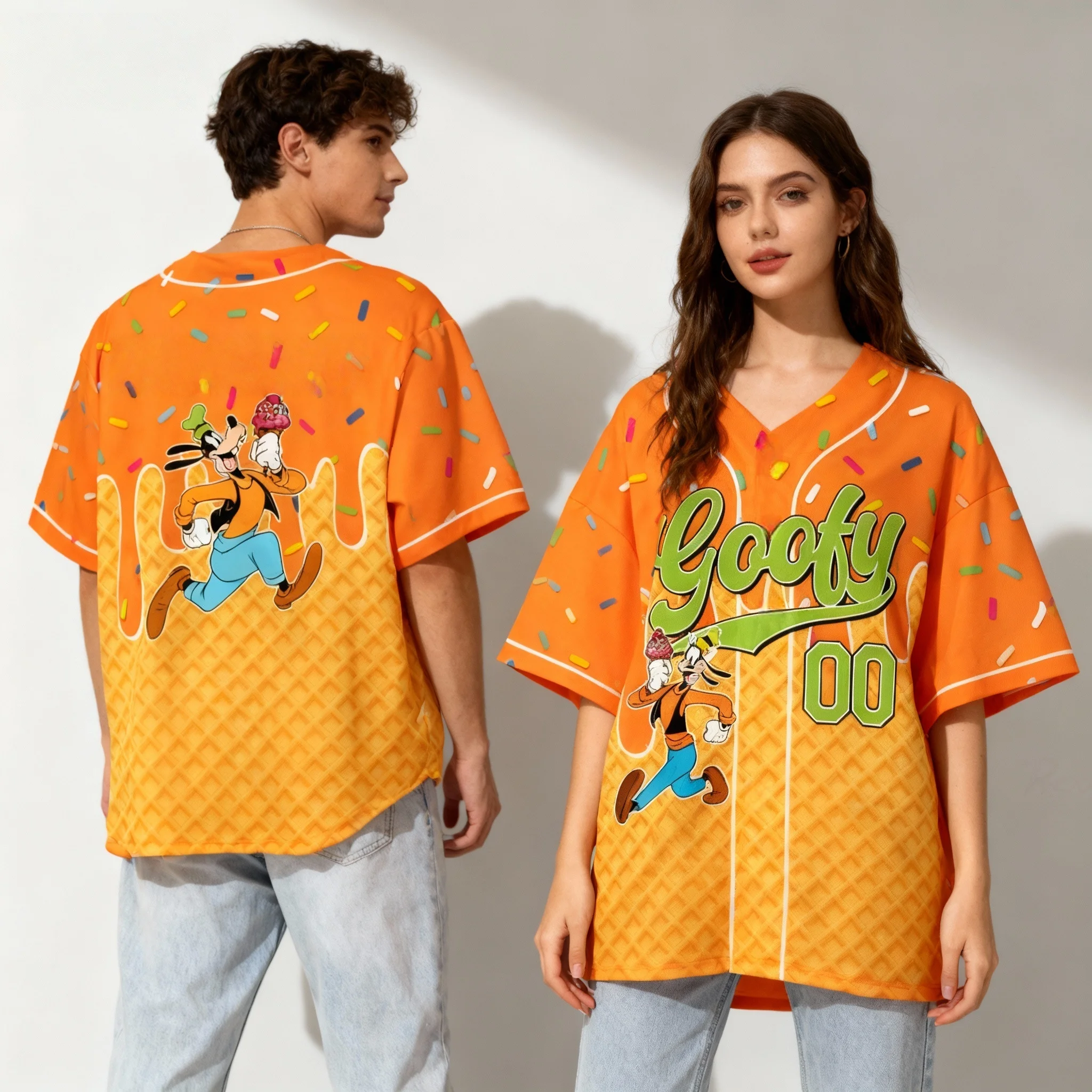 25/26 جديد ديزني ميكي وميني الرسوم المتحركة موضوع قميص الحلو وبارد الشارع تيشيرت صيفي المتضخم المرأة الكبار Hot البيع