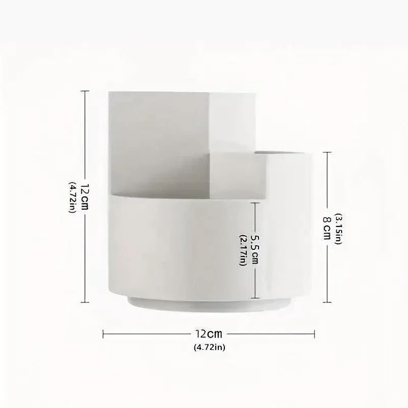 360 Rotating Large Capacity Rotating Pen Holder Desk Pencil Storage Box Organizer Makeup Brush School Office Stationery Supplies image 6