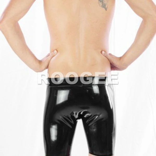 Men cod piece latex pants