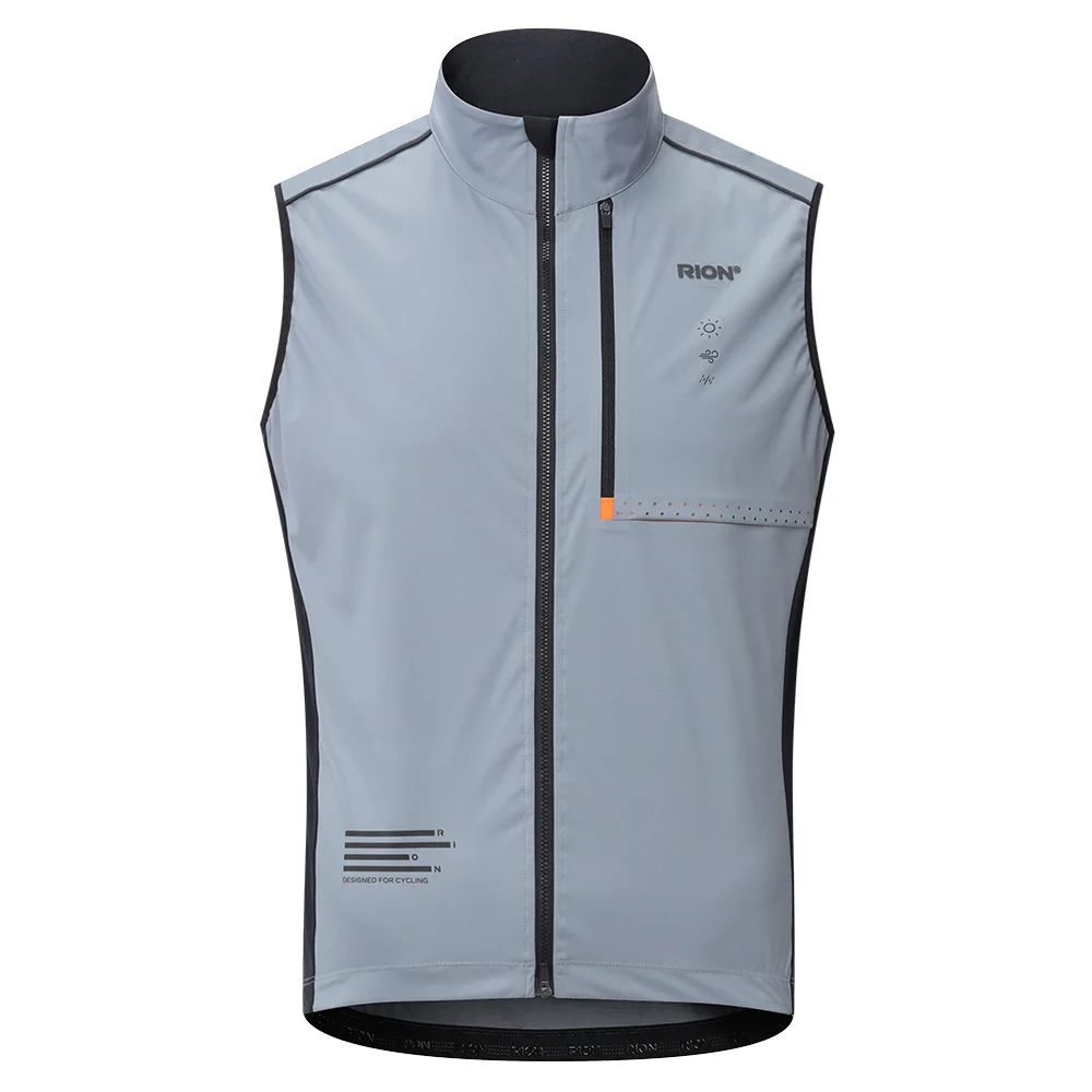 RION Cycling Vest Unisex Waterproof MTB Road Bike Windproof Bicycle Clothing Two Way Zippers Outdoor Sports Sleeveless Vests