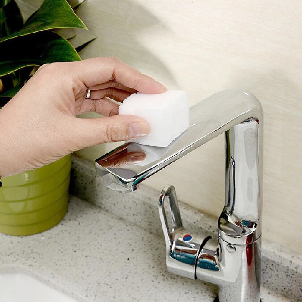 

20 Pcs Sponge Strong Decontamination Cleaning Kitchen Bathroom Accessories White Kitchen Bathroom Cleaning Accessory Nano