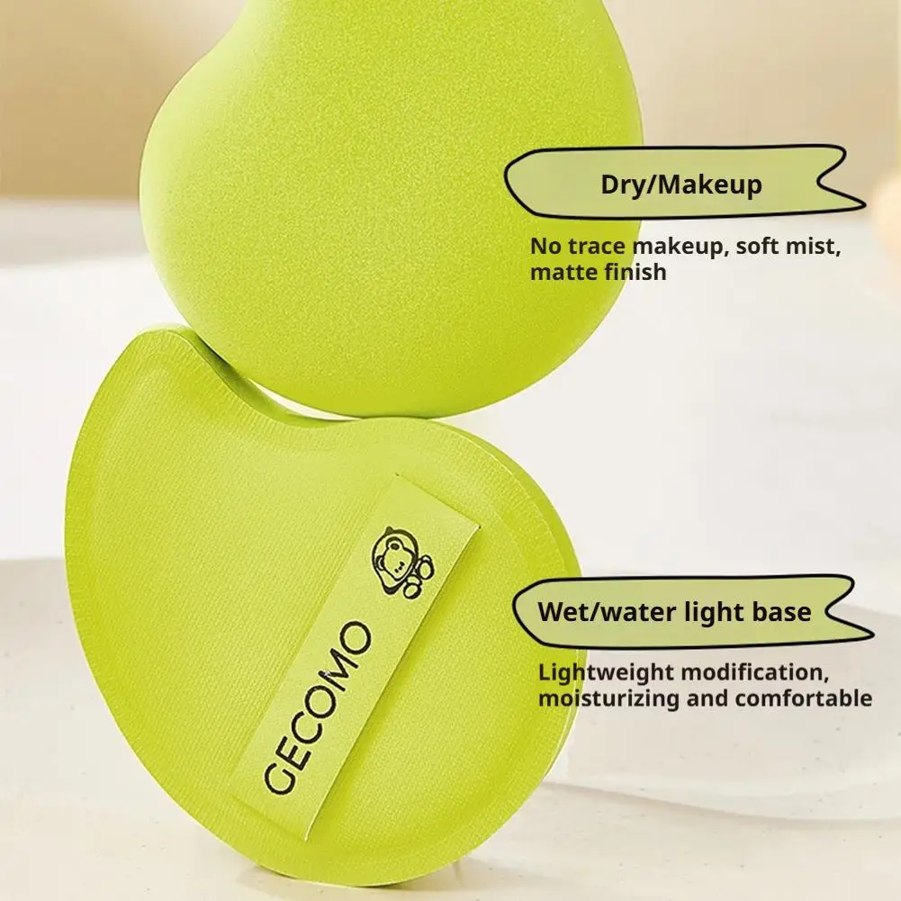 GECOMO 2 peças de pó de marshmallow em forma de manga, pedidos úmidos) esponja macia de dupla utilização e adequada para a pele seca (4 maquiagem S0X7