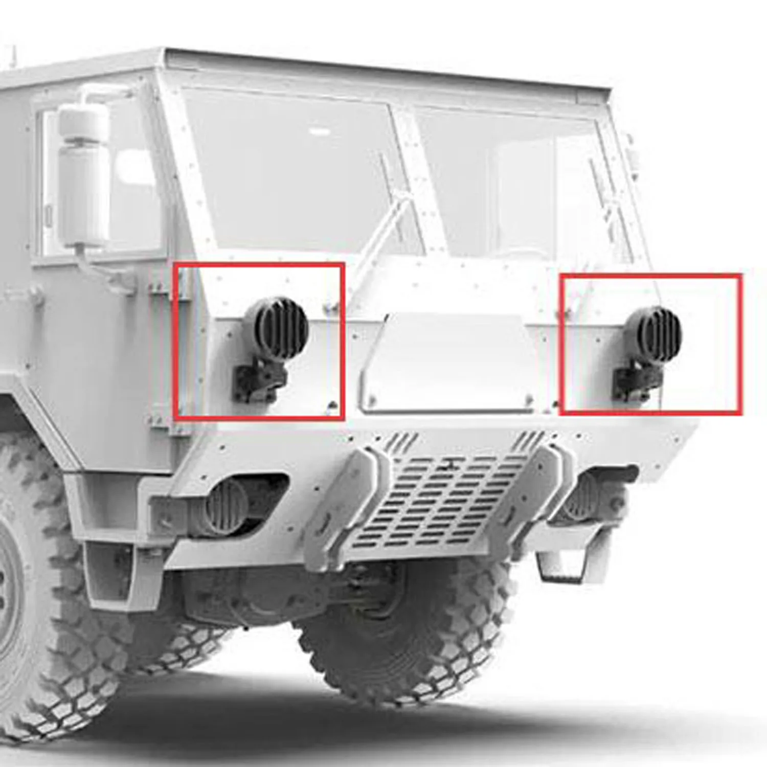 

Capo Spare CUB3HL CNC Metal Rack Spotlight for 1/18 CUB3 RC Crawler Car Radio Control Transport Truck Model Detailed Accessories