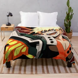 Katsuki Bakugou Throw Blanket sofa bed Blankets Sofas Of Decoration Blankets