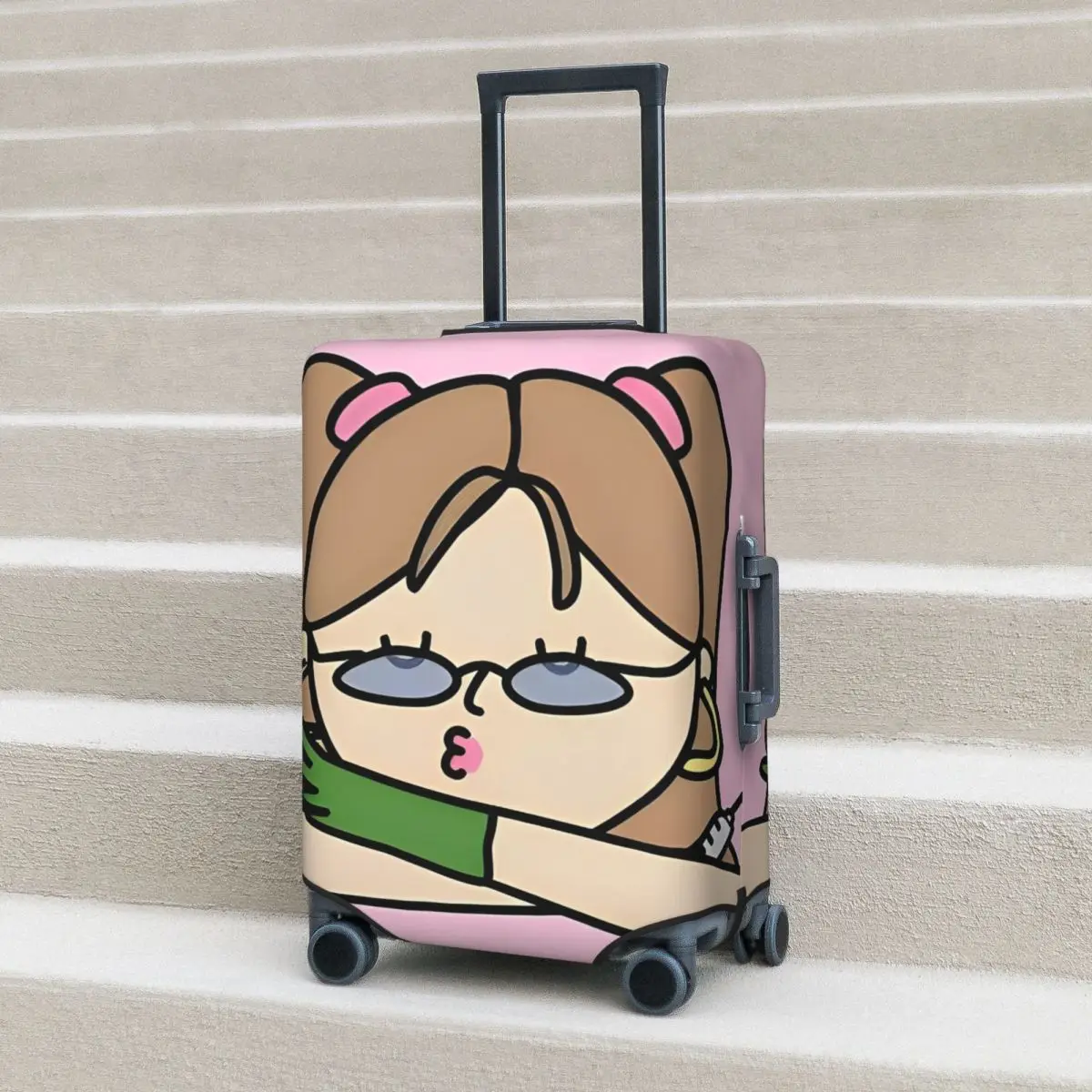 

Enfermera En Apuros Suitcase Cover Holiday Elastic Luggage Case Travel Protection