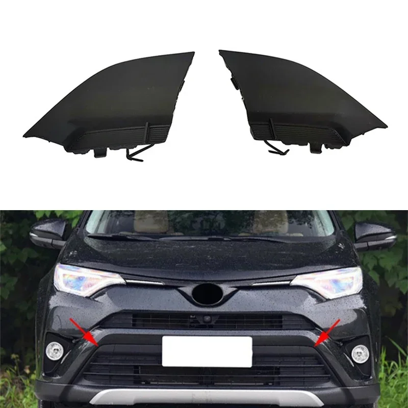 

Auto Left Right Front Bumper Tow Hook Cap Cover No Paint for Toyota RAV4 2016 2017 2018 2019 53286-0R100 53285-0R100