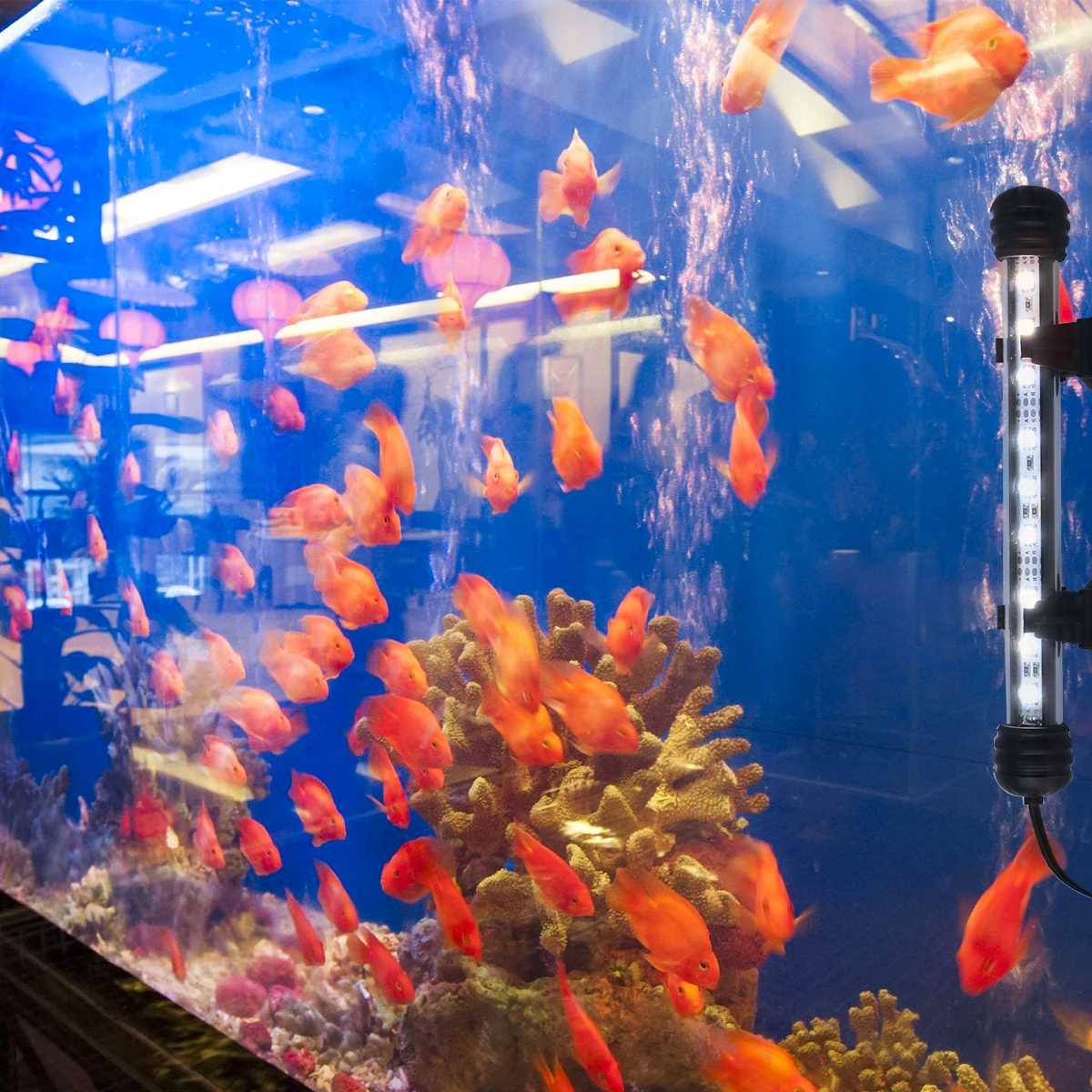 

1PC Aquarium Aquatic Plant Lamp Landscape Lighting Lamp Waterproof LED Lighting Lamp Fish Tank Decorative Lamp for Fish Tank (39