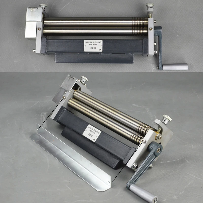 Manual Bending Machine Steel Plate Rolling Machine Round Tube Roller Making Tool Slip Roll Machine Desktop Metal Plate Bender