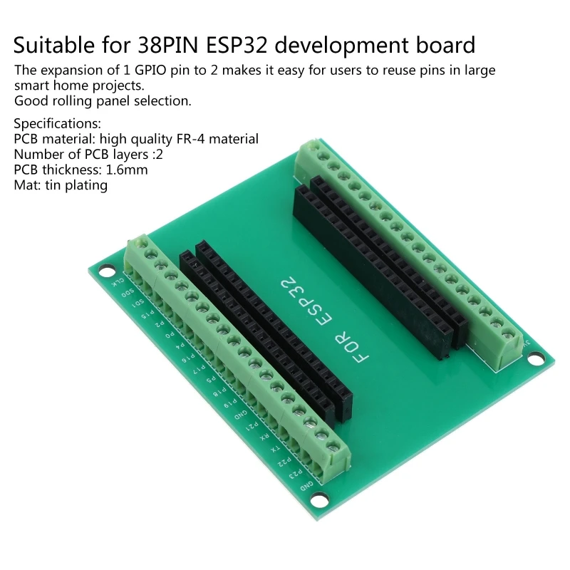 ESP32 Board GPIO 1 into 2 for 38PIN Narrow Version ESP32 ESP-WROOM-32 Microcontroller Development Board