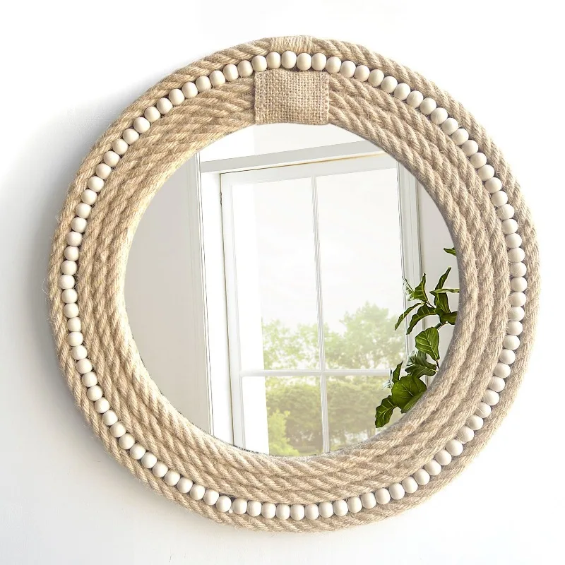Espejo Hanging Decorative Mirrors Creative Living Room Bedroom Makeup Mirror Idyllic American Country Wall Decoration