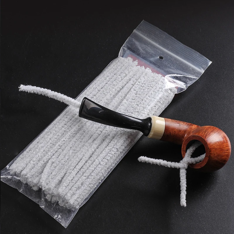 50pcs High Quality Cotton Smoking Pipe Cleaners Smoke Tobacco Pipe Cleaning Tool Cigarette Holder Accessories