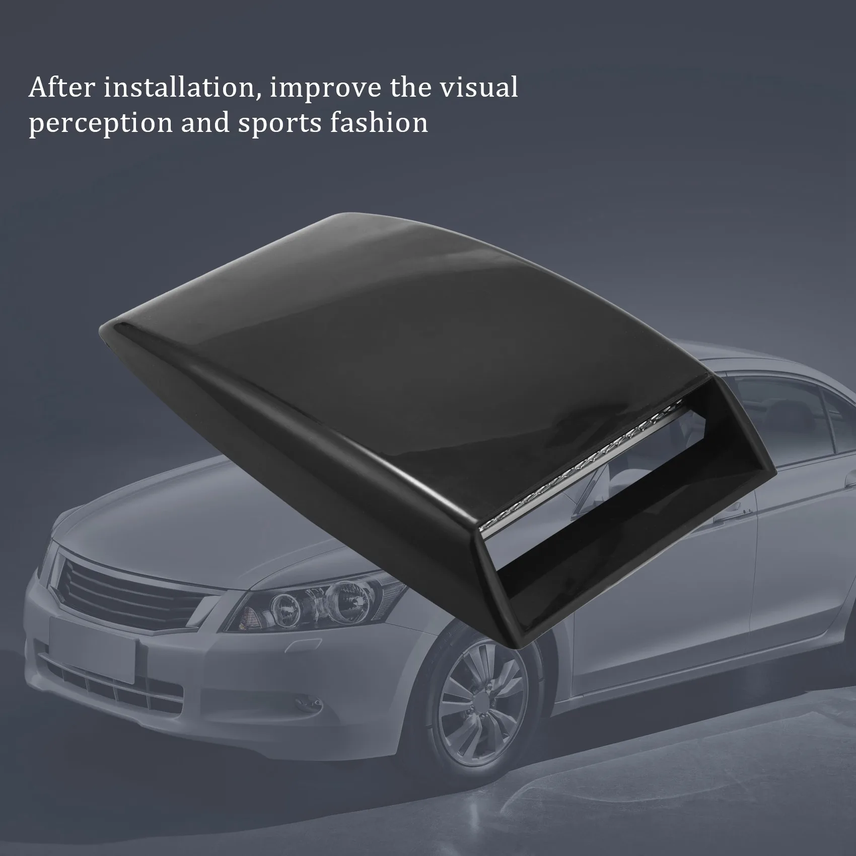 غطاء محرك السيارة الجديد، فتحة تهوية عالمية لتدفق الهواء باللون الأسود مع شبكة