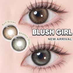 MAGISTER Blush Girl & Mood Night Natural Doll Contact Lenses Makeup Soft Brown/Blue/Gray Colored Eye Contacts 14.2mm 6 Months