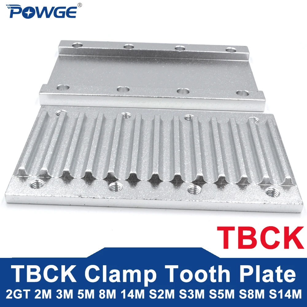 

POWGE AL Combination TBCK Clamp Tooth plate 2GT 2M 3M 5M 8M 14M S2M S3M S5M S8M S14M for open belt Fixed connection Fixed clip