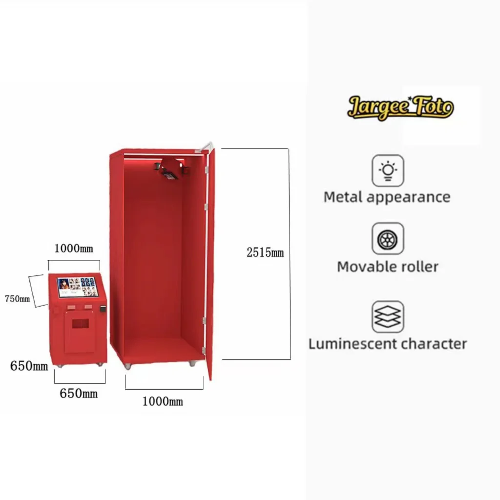 Special Trendy Angle Instant Photo Booth Machine with Printer and Camera