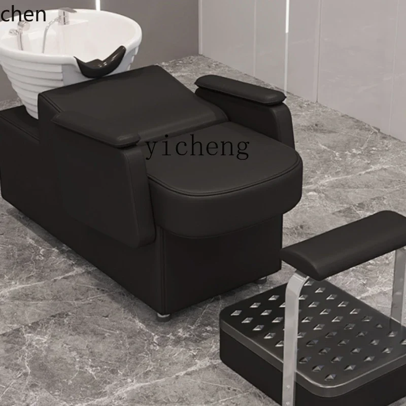 YFY Shampoo Chair Hair Saloon Dedicated Hair Salon Hair Punch Bed Ceramic Basin Flushing Bed