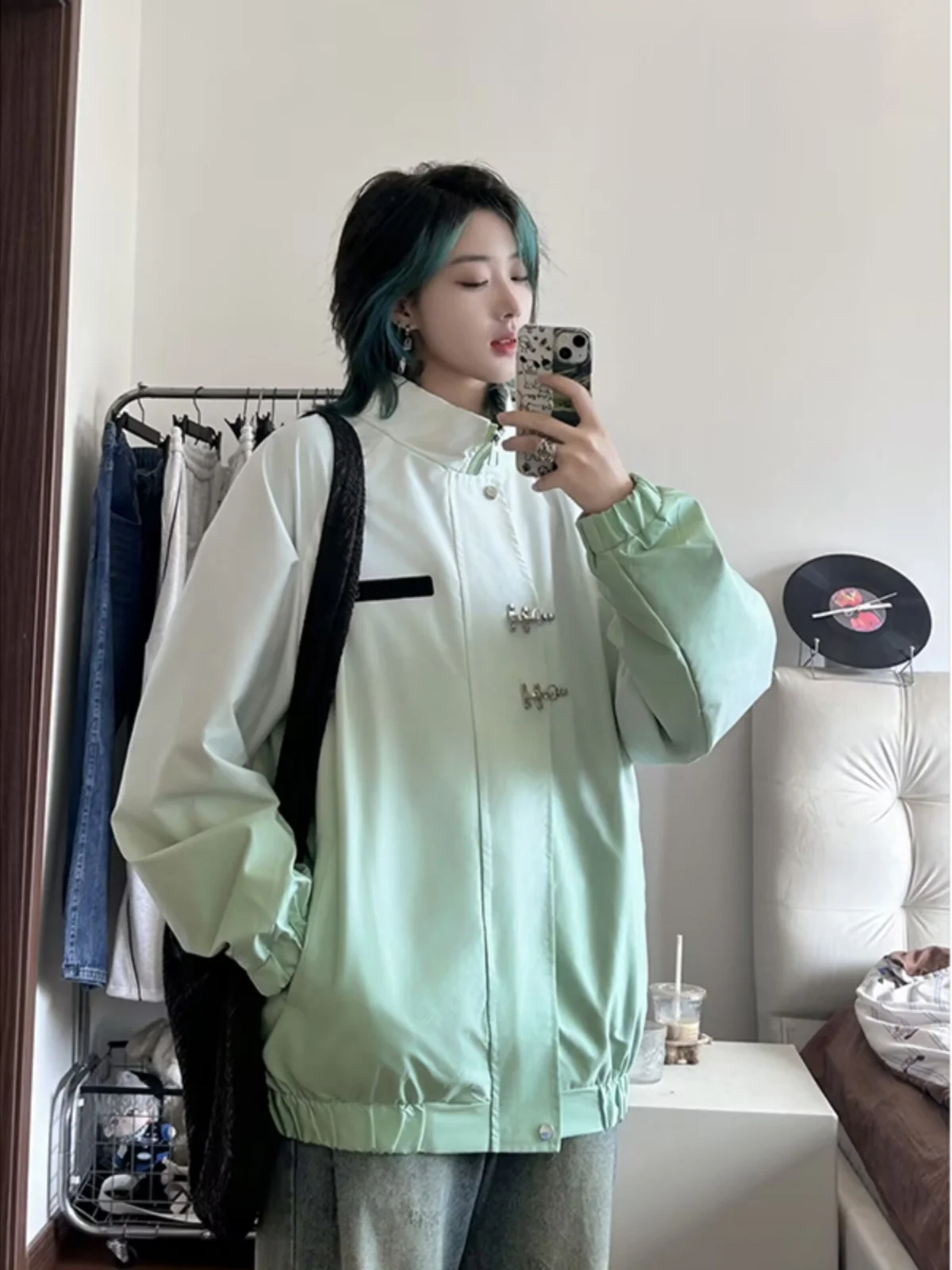 

Новая китайская куртка-спецовка для мужчин, осенне-зимняя, оверсайз, авиационного синего цвета, с воротником-стойкой, для активного отдыха, ветрозащитная, из флиса.