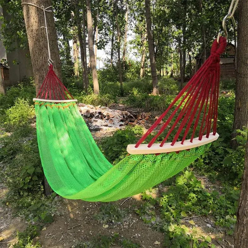 

Hammock Swing Outdoor Ice Silk Hammock Swing Single Wide Mesh Swing Adult Children's Dormitory Hanging Chair