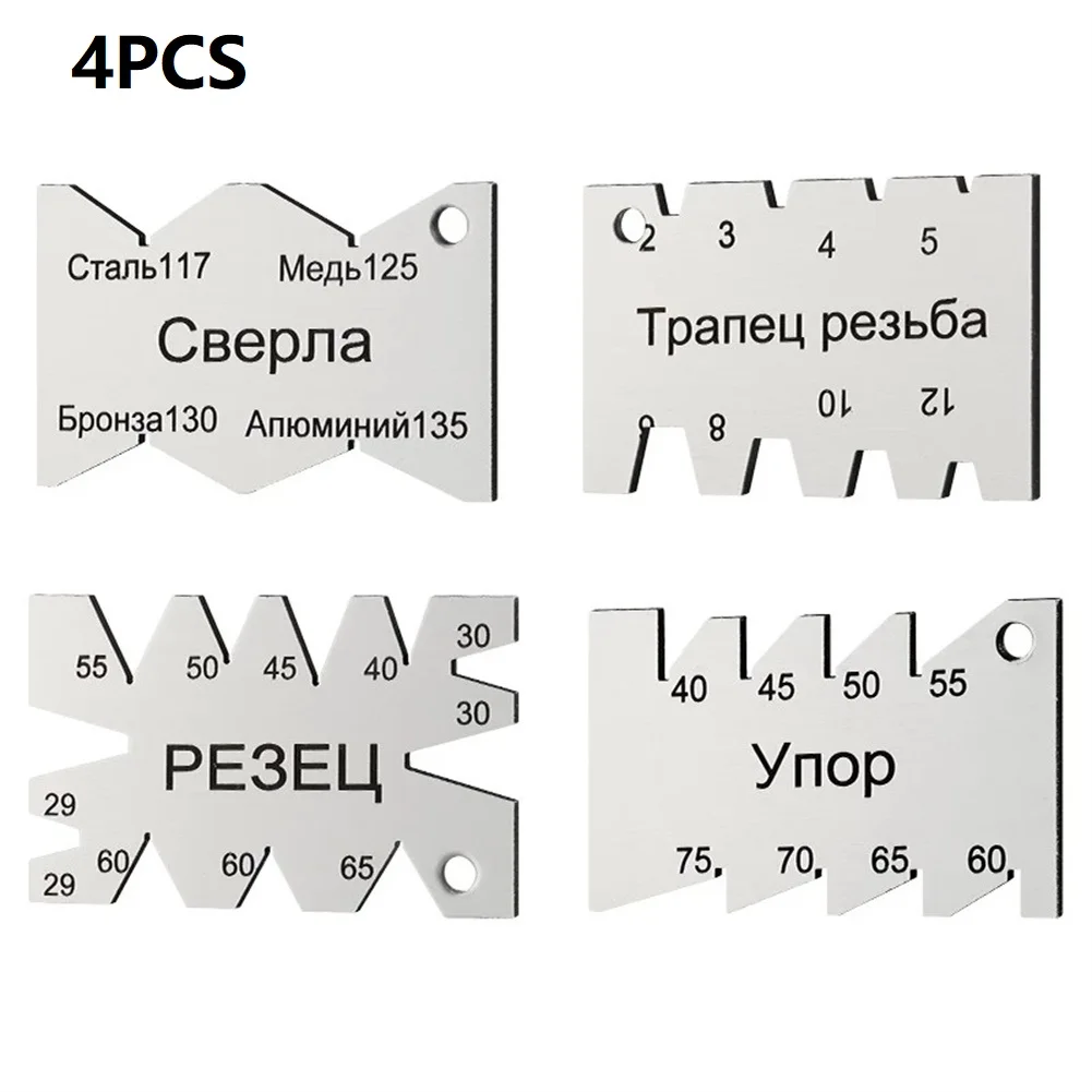 4/1pcs Cutting Angle Gauge Machining Threads Screw Gauges Stainless Steel Carpenter Gauging Measuring Tool