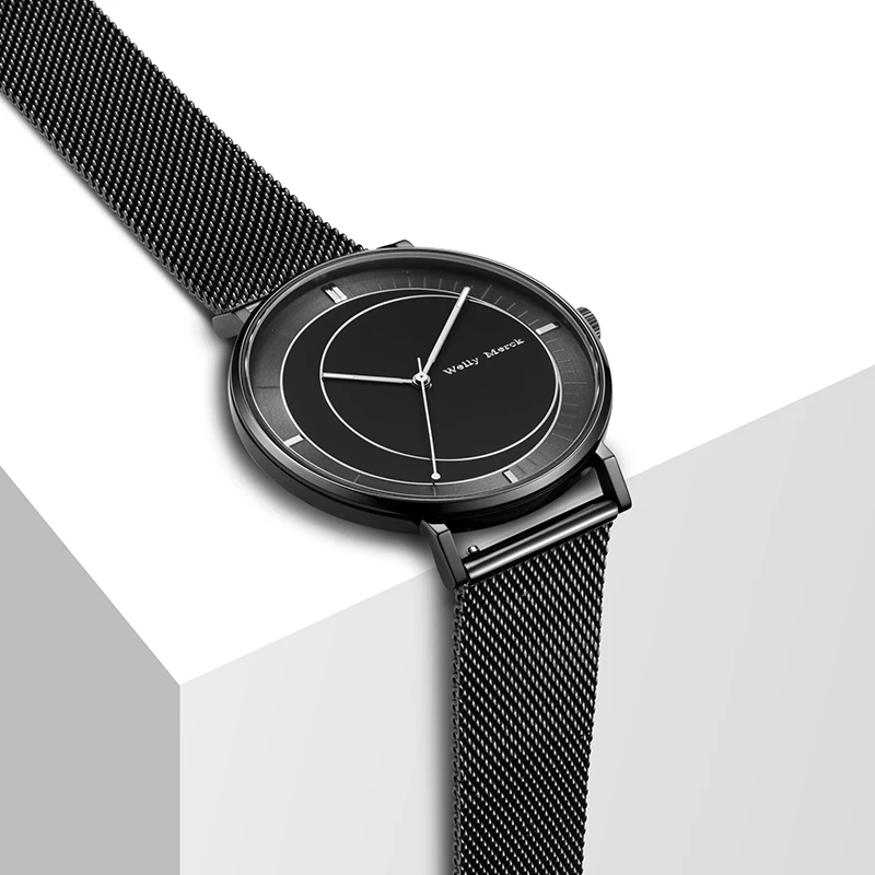 WM 腕時計 シンプル クォーツ時計 防水 クラシック カジュアル ビジネス メンズ腕時計 ウェリー マーク ウォッチ WM002M