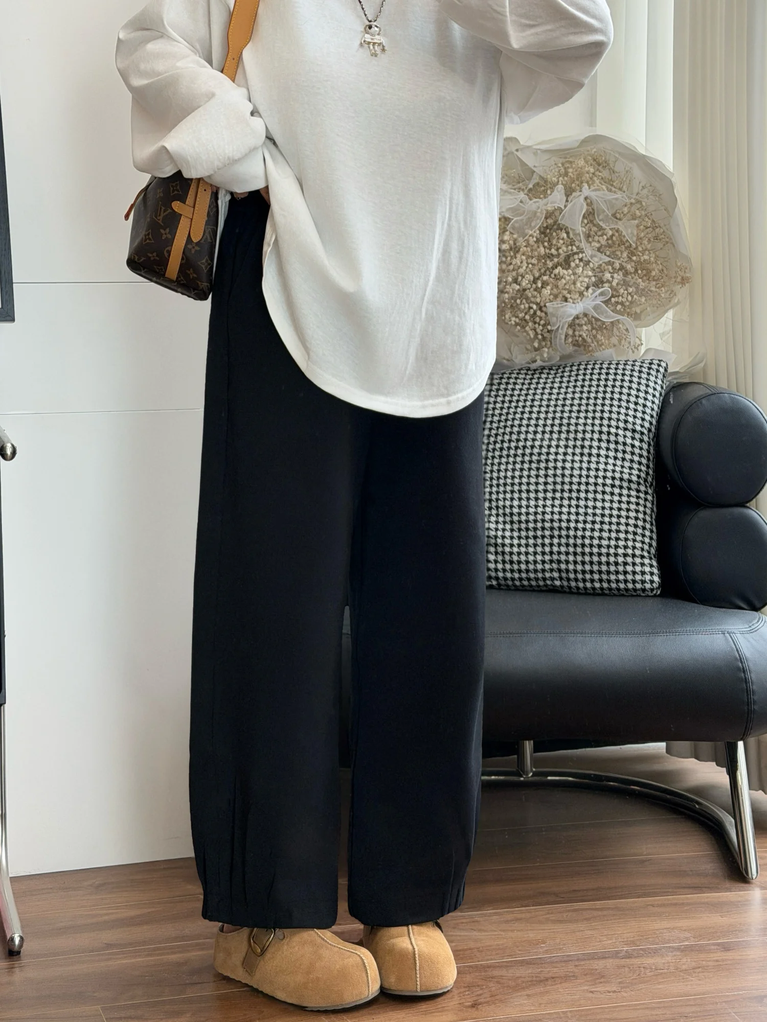 

Slimming Casual Pants High Waist Cotton Spring New Style Lazy Lantern Pants plus Size Women's Fashion Commute Wind