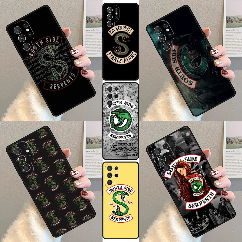 Riverdale South Side Serpents Phone Case For Samsung Galaxy S23 S21 S20 FE S24 S22 Ultra Note20 S10 S9 S8 Plus Silicone Cover