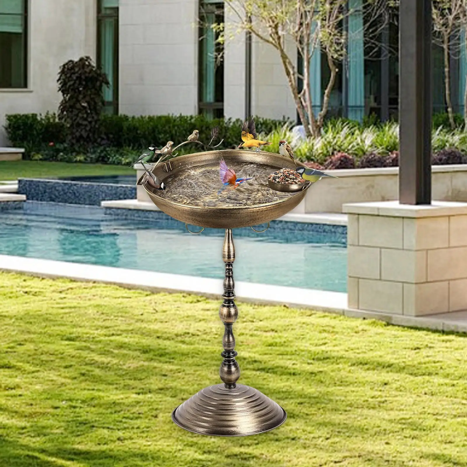 

Bird Bath Bird Baths Feeder Bowl Bird Feeder Birdbaths for Outside Patio Lawn Yard