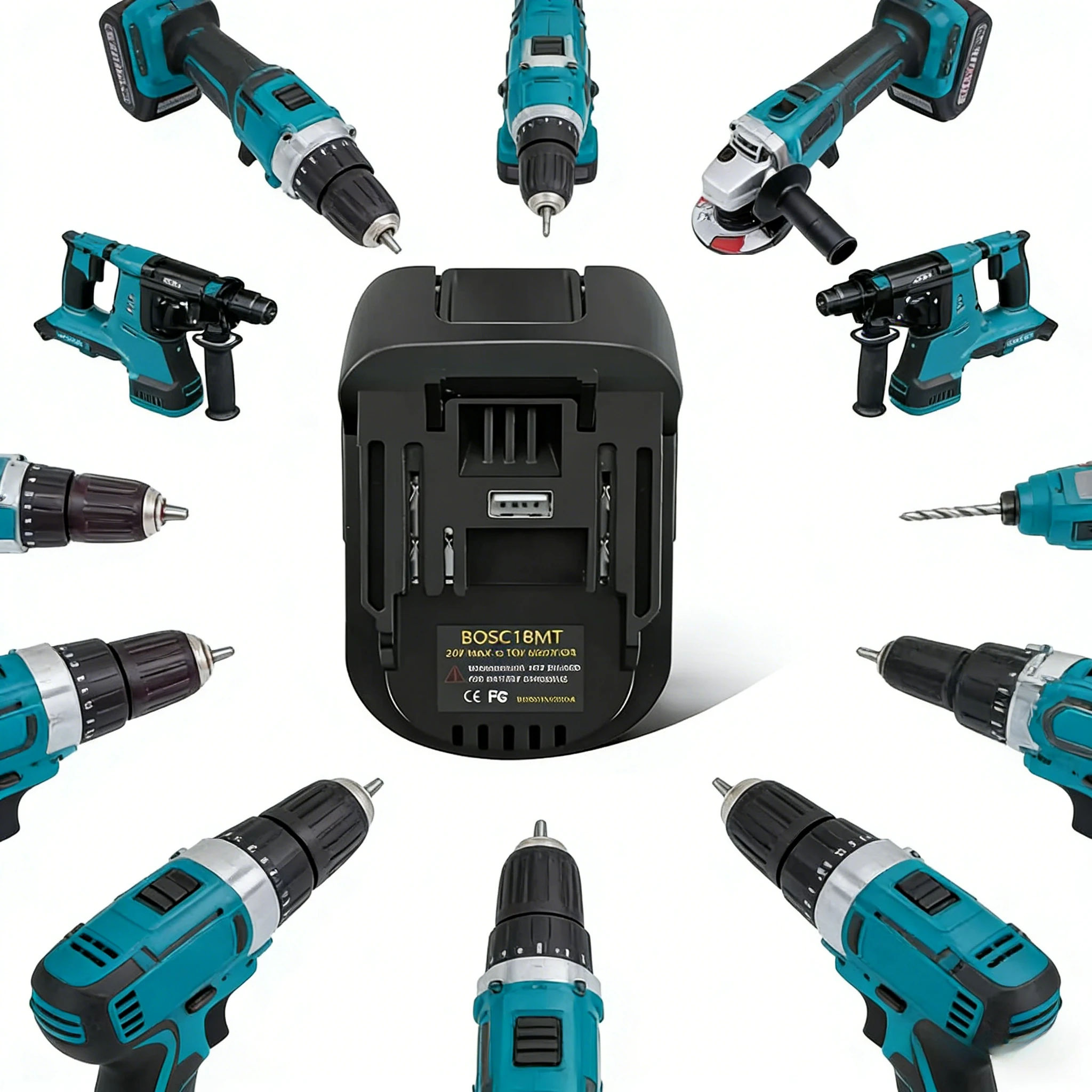 

Адаптер для аккумуляторов Bosch 18V серии PBA (Li-ion) для преобразования в инструменты Makita 18V (дрель) BOSC18MT