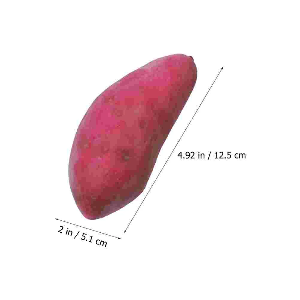人工サツマイモ野菜モデル、偽の泡、リアルなモデル、乾燥ラック、リアル、4個