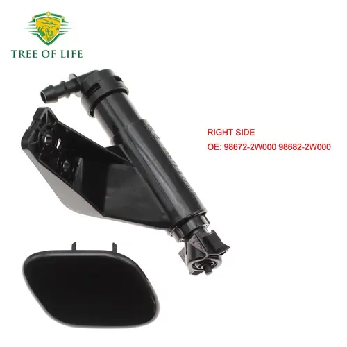 Imagen 2 del producto Para Hyundai Santa Fe 2013 2014 2015 2016 parachoques delantero faro lavadora boquilla de pulverización bomba de limpieza actuador tapa de cubierta