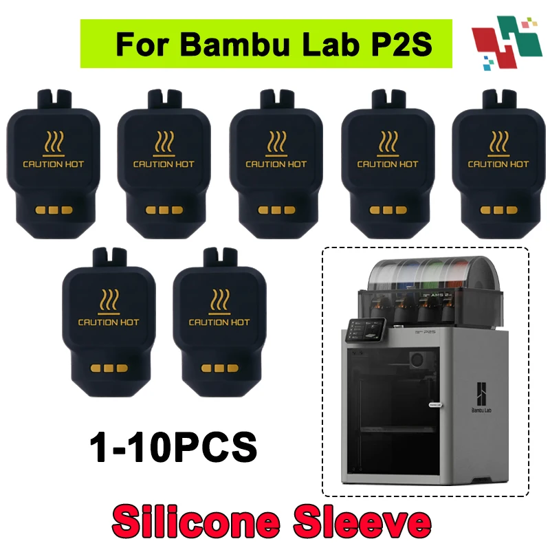 

Силиконовый носок для Bambu Lab P2S Hotend, крышка нагревательного блока, высокая термостойкость, детали для 3D-печати Bambu Lab P2S Hotend