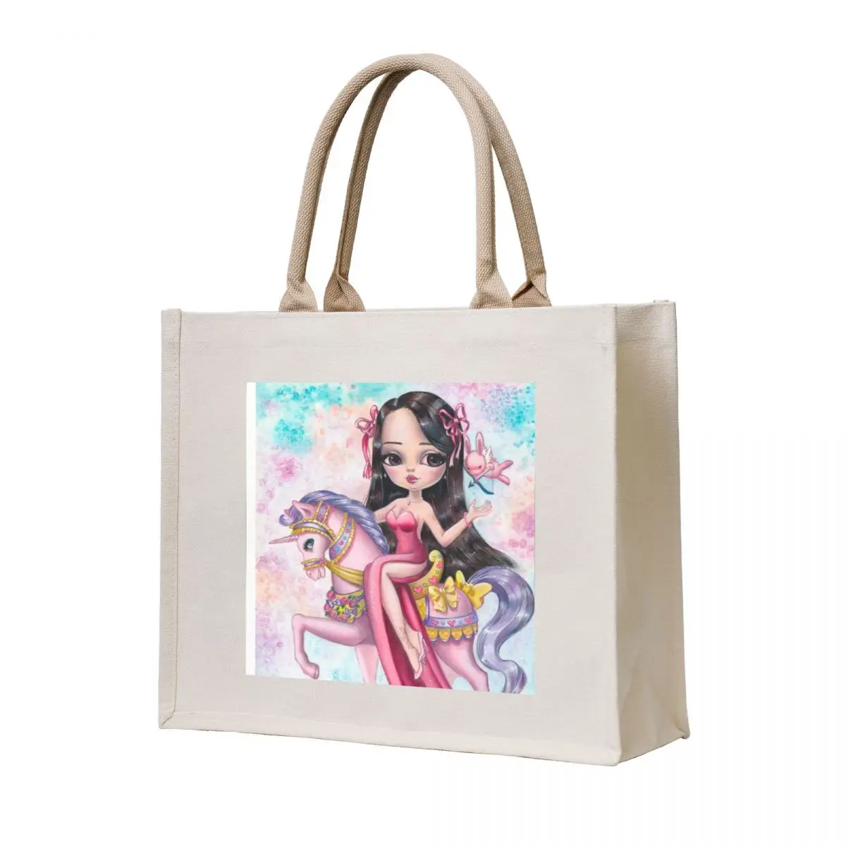 Artemide And The Love Bunny Tote Bag Customizable tote bag Shopper handbag shoping bag