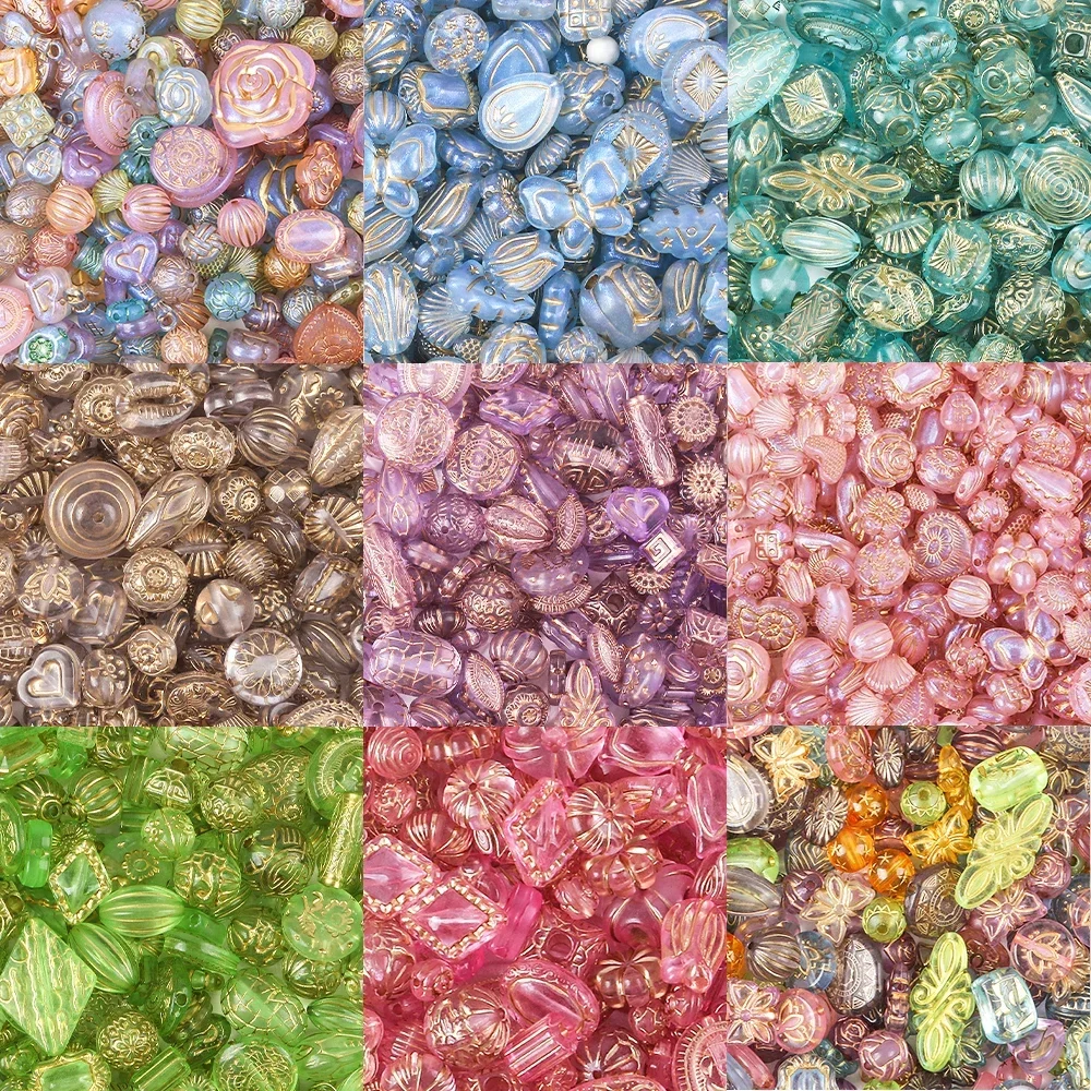 20g/Lot Mixed Classical Beads Acrylic Loose Spacer Bead for DIY Bracelet Beaded Material Jewelry Making Accessories Supplies