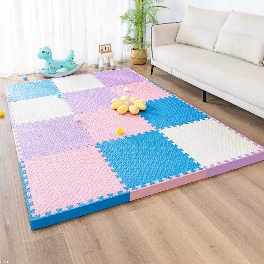 1-24Pcs 30×30x1cm Anti-slip Thickening Puzzle Mat Carpet for Baby Children\'s Room Game Playing Activity & Livingroom & Bedroom