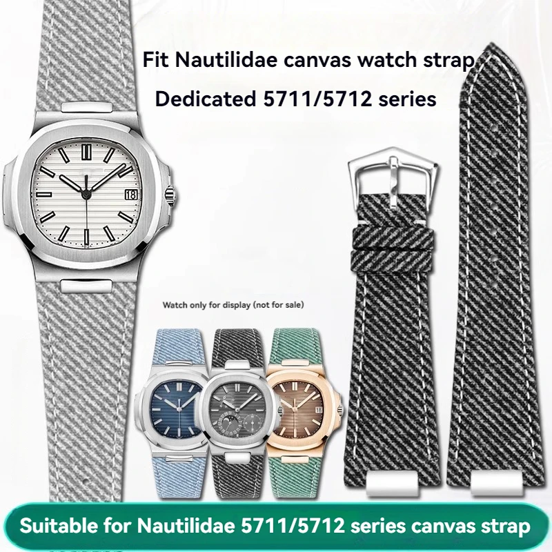 Per PP Patek Philippe cinturino per orologio in tela 5711 5712g serie Nautilus cinturino per orologio interfaccia speciale 25mm * 13mm cinturino da uomo