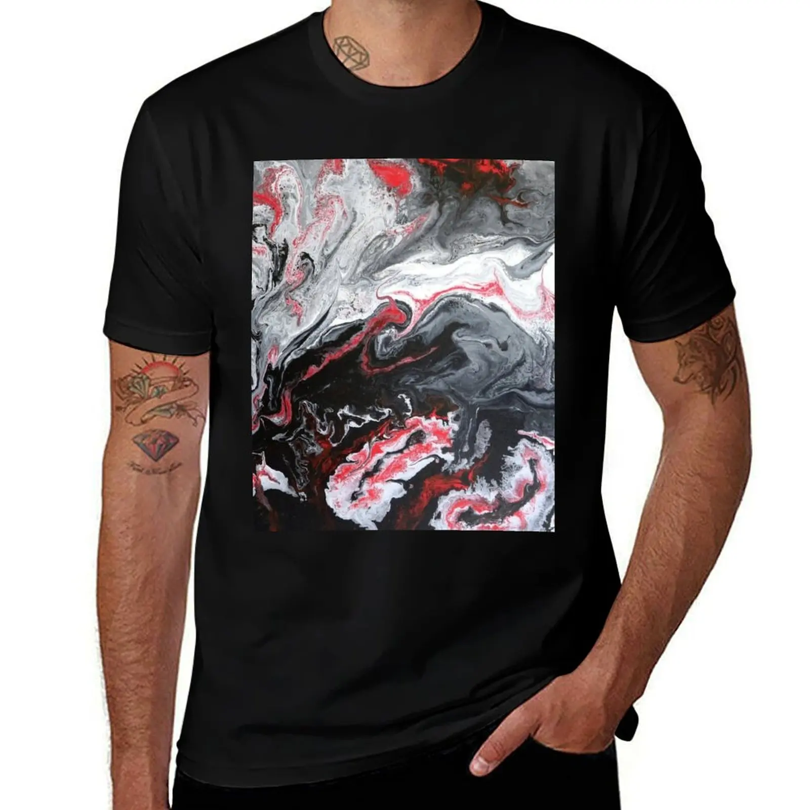 

Stormy Weather abstract art T-Shirt man t shirt graphic man t shirt luxury cotton t shirts man 100% T-Shirt