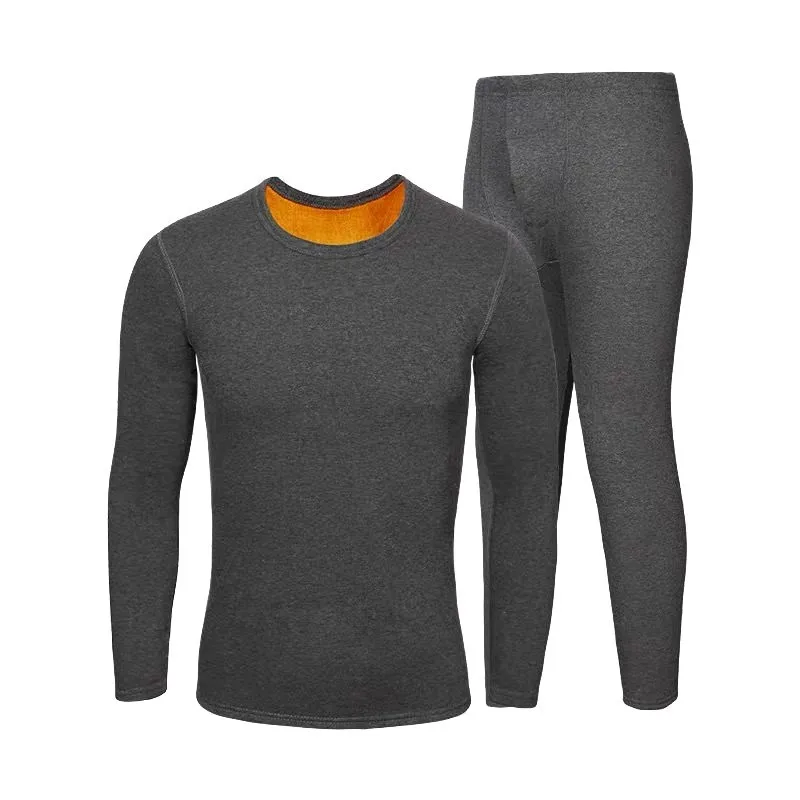 Men Thermal Underwear Set Youth Winter Fleece Thickened German Fleece Long Johns Elastic Thermo Pullover Leggings Suit
