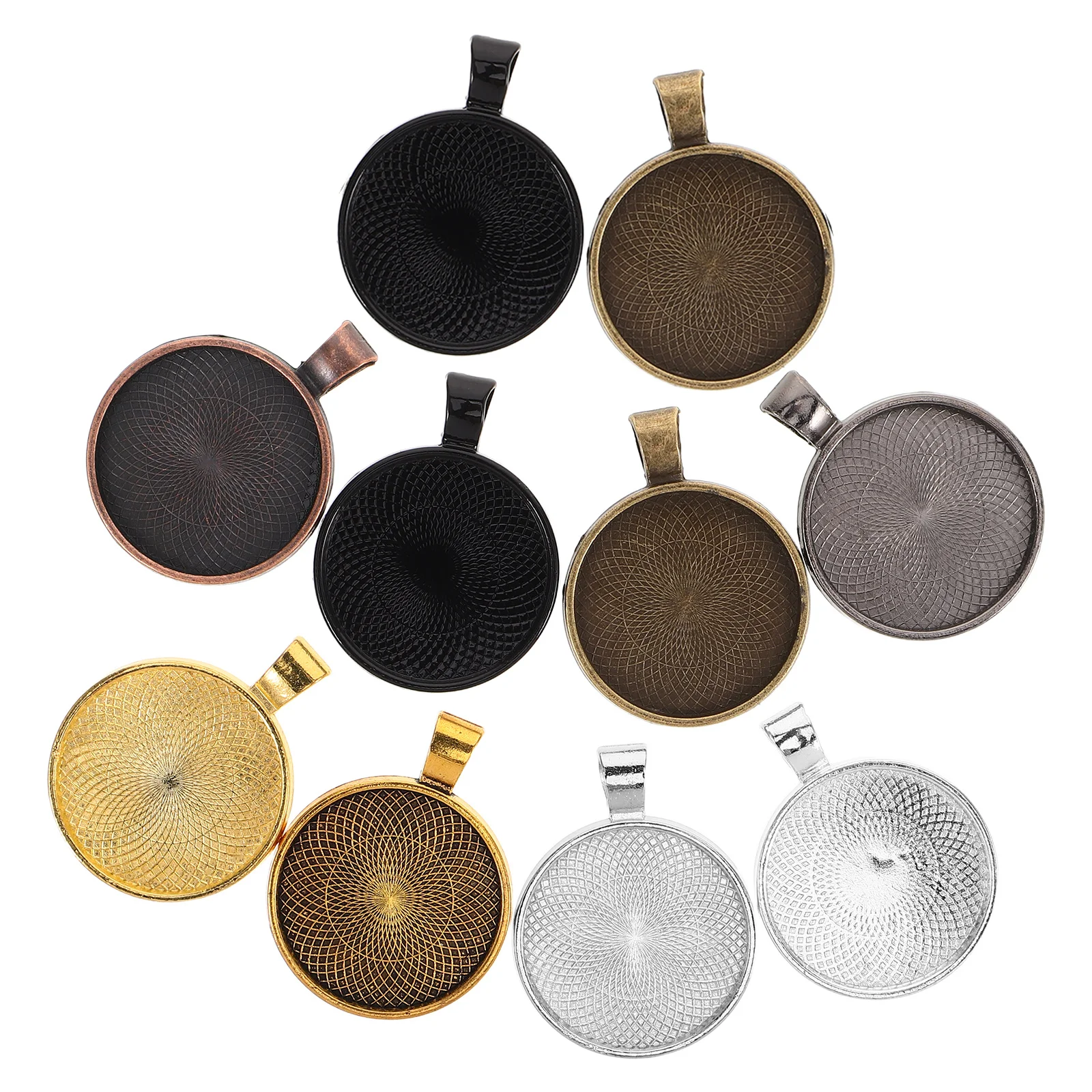 

40 шт. круглых заготовок для подвесок для рукоделия – набор для изготовления украшений своими руками – плоские металлические подвески, устойчивые к деформации