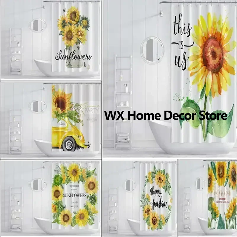 

Multifunctional Botanical Shower Curtain for Bathroom Windows and Decor