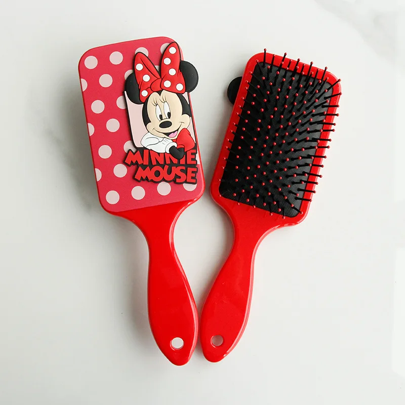 New Disney Cartoon Comb Cute Anime Figures Elsa Mickey Daisy Silicone Cushion Massage Comb Kids Hairdressing Tool Gifts