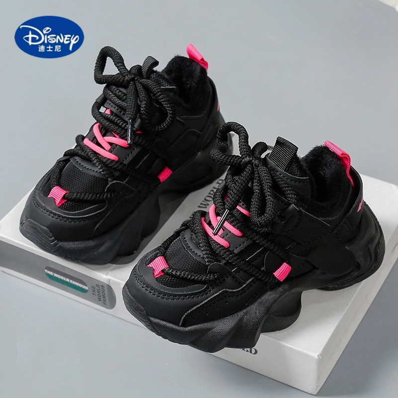 أحذية ديزني للبنات 2025 مكتنزة | أحذية منصة سوداء للأطفال الكبار، أحذية جري رياضية للمدرسة والملابس الكاجوال #6