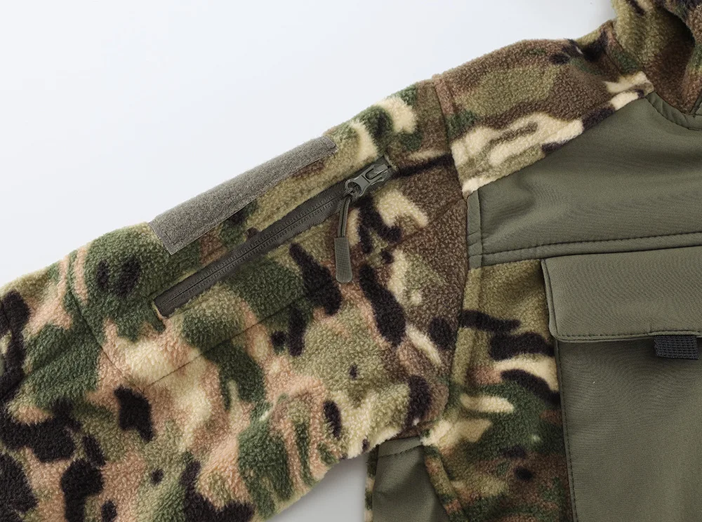Winter Herren Outdoor Camouflage Jacke Set taktische Kapuzenjacke Winter warme Jacke Innenschicht Herren Winteranzug Herren Set – Detail 14