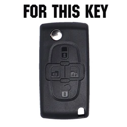 AX For Peugeot 1008 807 Citroen C8 Skin Holder 2007 2008 2009 4 Button Silicone Car Remote Key Fob Shell Cover Case