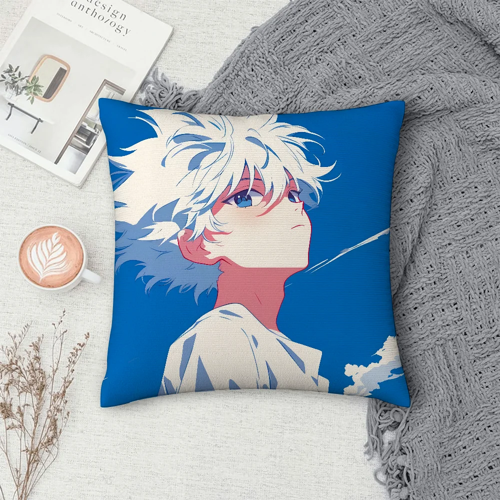 

H-Hunter X H-Hunte Anime Pillow Case Sofa Decorative Home Double-sided Printing Short Plush Cushion Cover Throw Pillow Cover