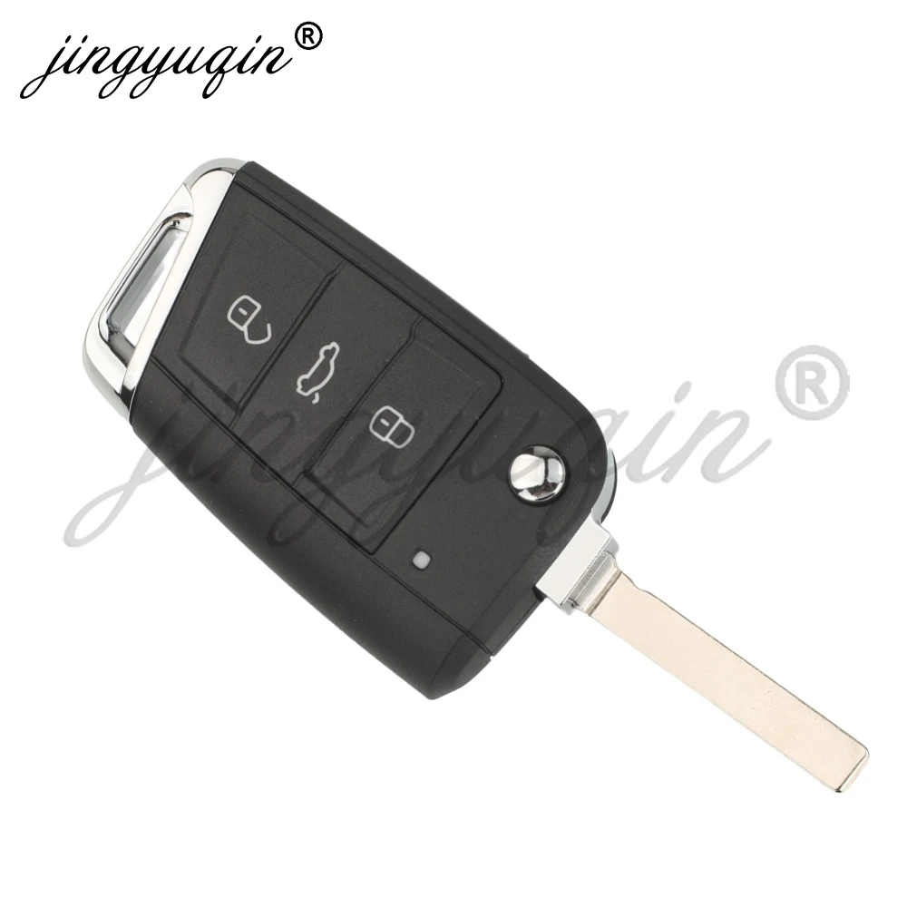 jingyuqin 5GD959752A 5GD959752B Flip Remote Key MQB49 5C Chip 434MHz for VW Golf Polo Tiguan Touran MK7 Volkswagen Skoda Seat