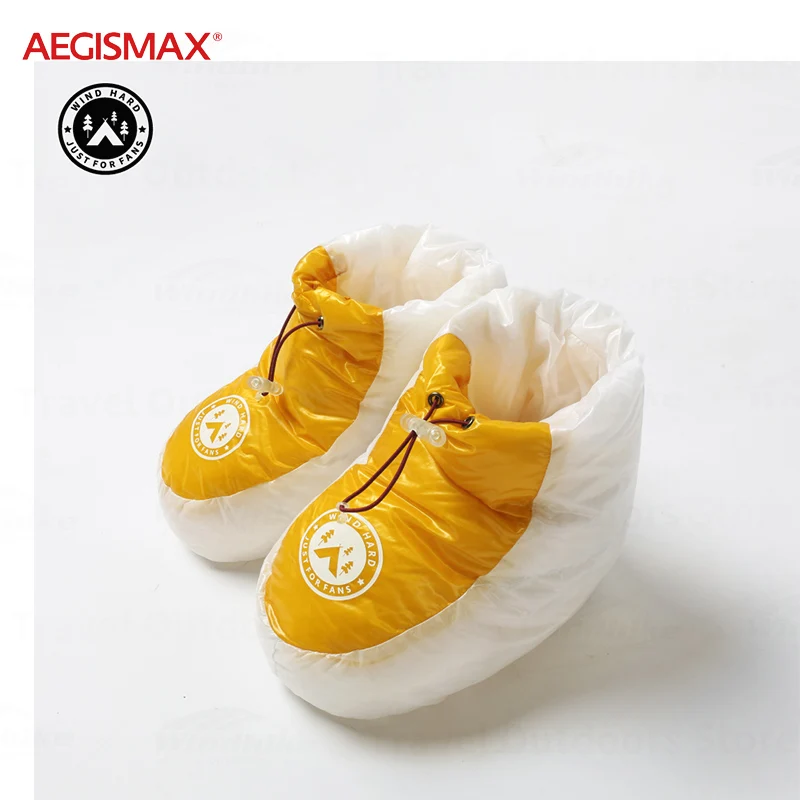 AEGISMAX Outdoor Duck Down Foot Covers Slipper Winter Warm Waterproof Warm Sock Camping Sleeping Bag Accessory Shoes Keep Shoes