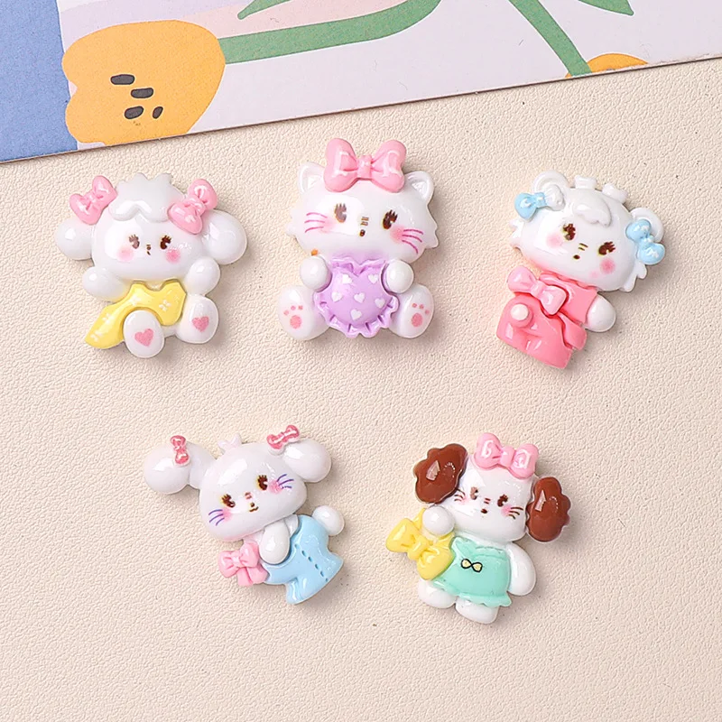 

100pcs Kawaii Cartoon Cute Animal Resin Flatback Cabochon DIY Scrapbooking Crafts Making Headgear Accessories